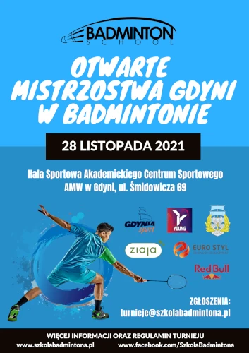 Komunikat turnieju: VIII Otwarte Mistrzostwa Gdyni w badmintonie